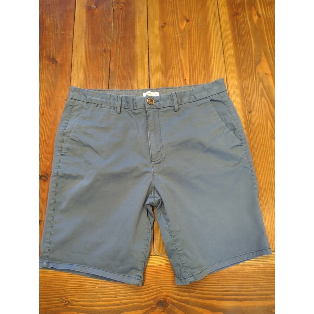 Burton Men's Size 36 Flat Front 1904 Cotton Blue Outdoor Casual 5 pocket Shorts